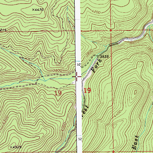 Topographic Map of Outlaw Creek, ID