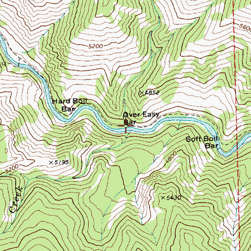 Topographic Map of Over Easy Bar, ID
