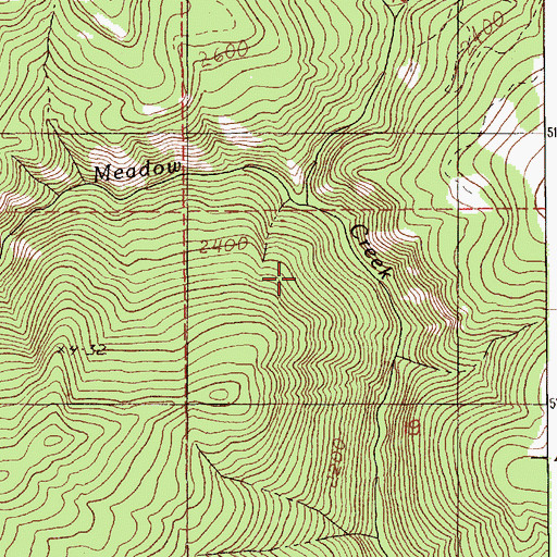 Topographic Map of Oviatt Creek, ID