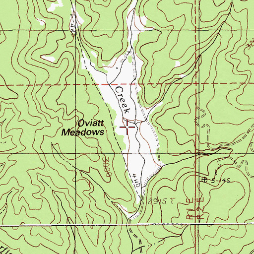 Topographic Map of Oviatt Meadows, ID