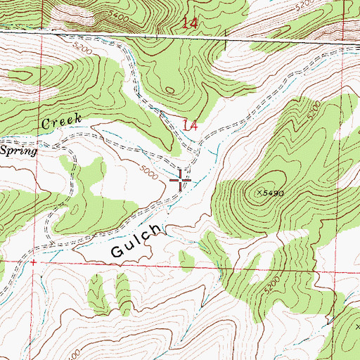 Topographic Map of Owens Corral Creek, ID