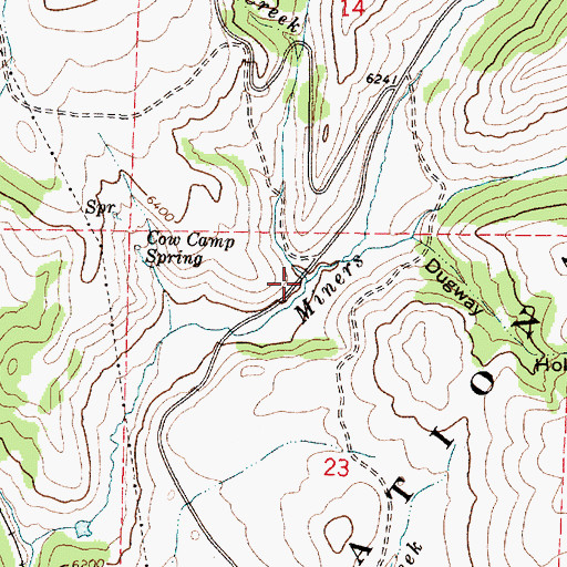 Topographic Map of Owens Creek, ID