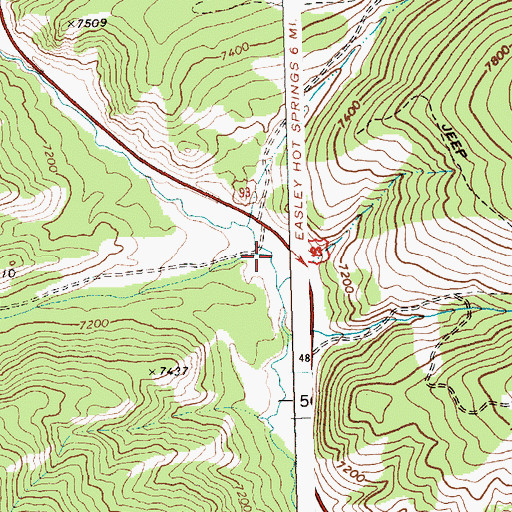 Topographic Map of Owl Creek, ID