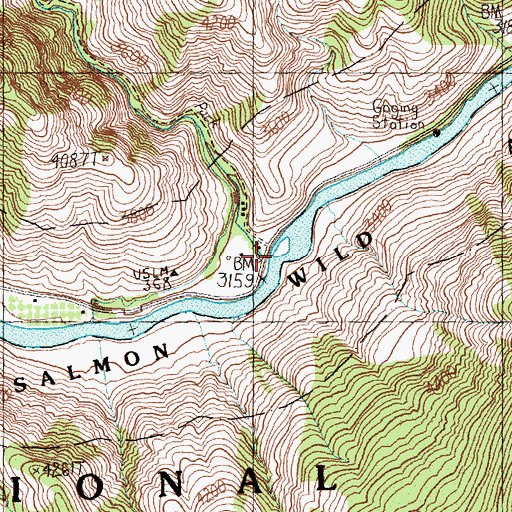 Topographic Map of Owl Creek, ID