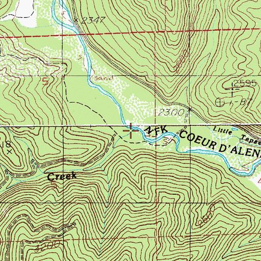 Topographic Map of Owl Creek, ID