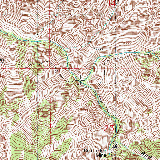 Topographic Map of Oxbow Creek, ID