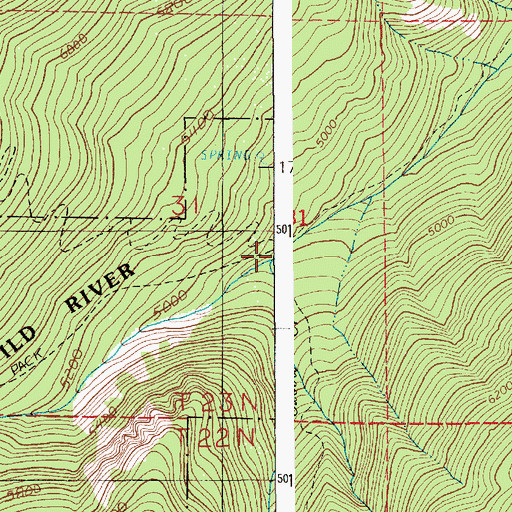 Topographic Map of Oxbow Creek, ID