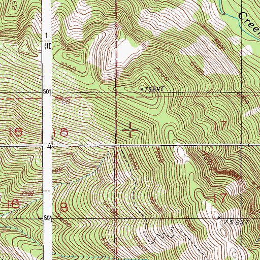 Topographic Map of Oxbow Spring, ID