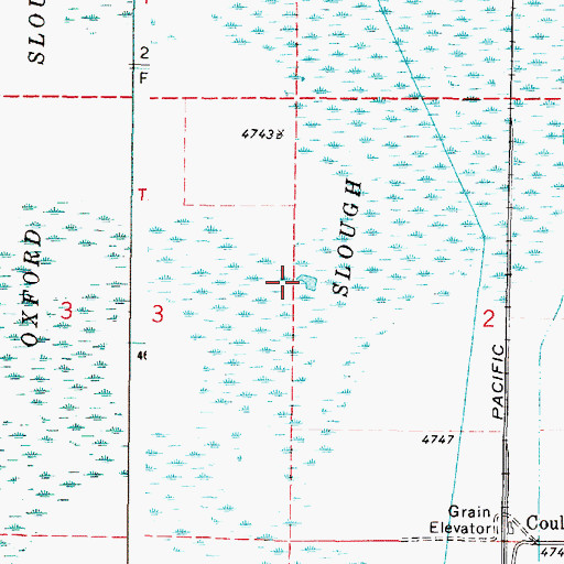 Topographic Map of Oxford Slough, ID