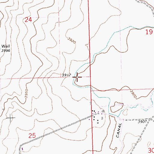 Topographic Map of P Canal, ID