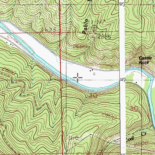 Topographic Map of Pablo Creek, ID