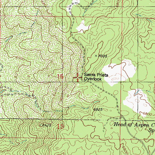 Topographic Map of Sierra Prieta Overlook, AZ