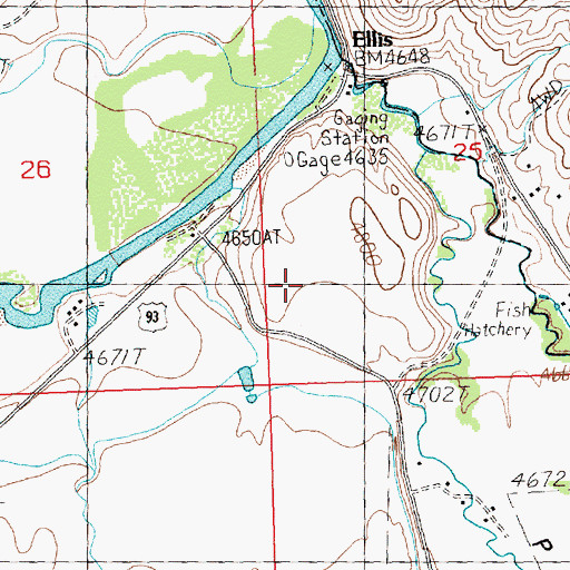 Topographic Map of Pahsimeroi Valley, ID
