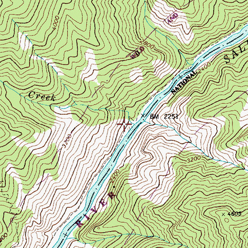 Topographic Map of Paine Creek, ID