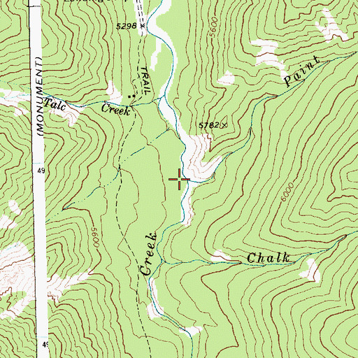 Topographic Map of Paint Creek, ID