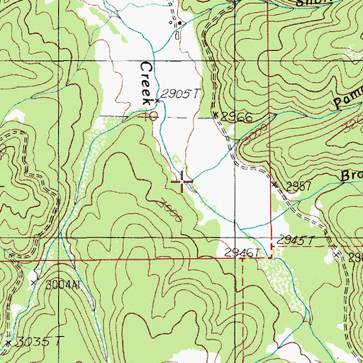 Topographic Map of Pamas Creek, ID