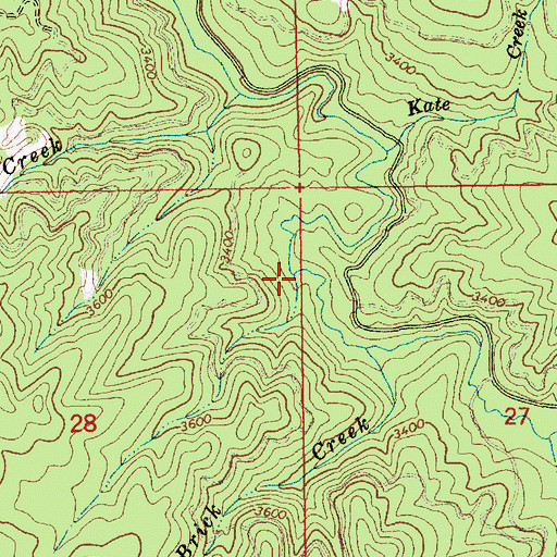 Topographic Map of Panther Creek, ID