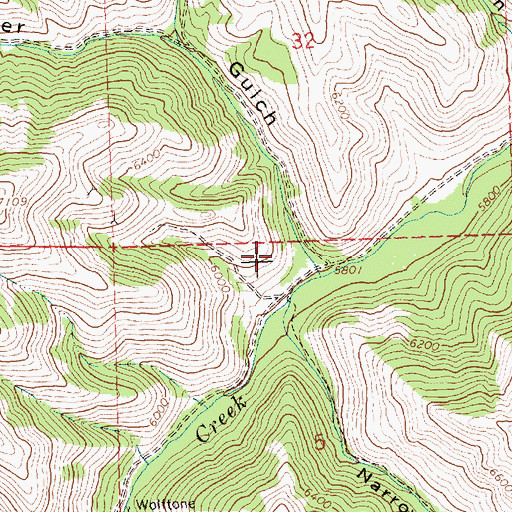 Topographic Map of Panther Gulch, ID