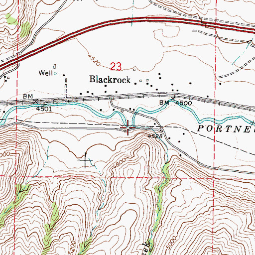 Topographic Map of Papoose Creek, ID
