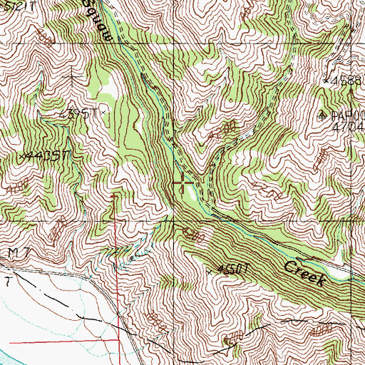 Topographic Map of Papoose Creek, ID