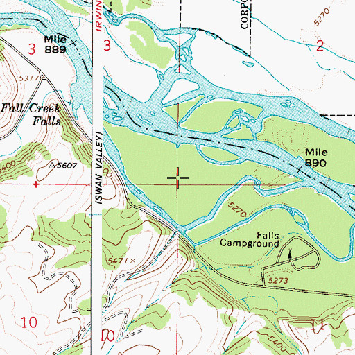 Topographic Map of Papoose Creek, ID
