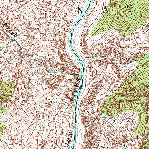 Topographic Map of Papoose Creek, ID