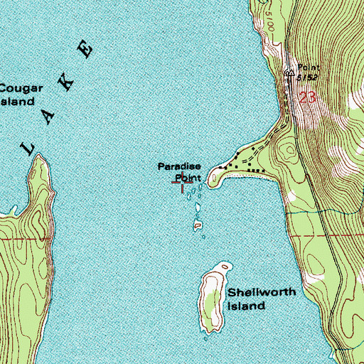 Topographic Map of Paradise Point, ID