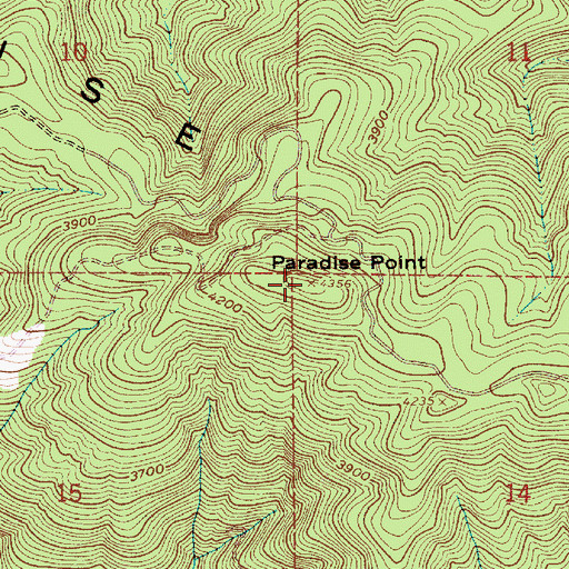 Topographic Map of Paradise Point, ID