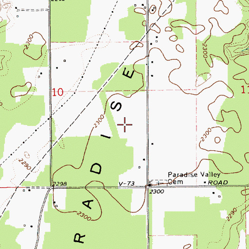 Topographic Map of Paradise Valley, ID