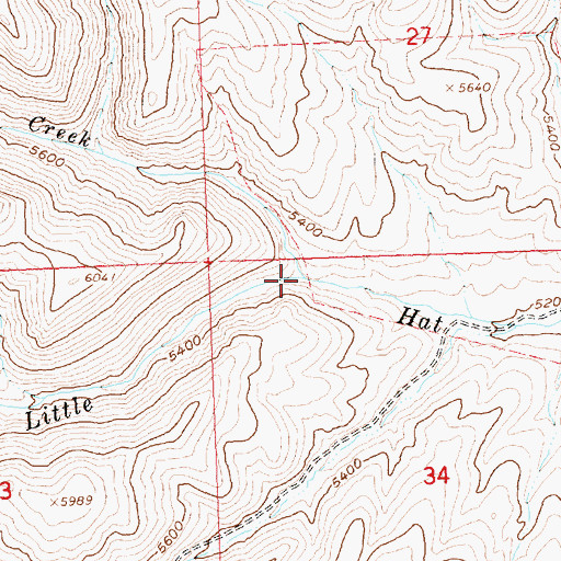 Topographic Map of Park Creek, ID