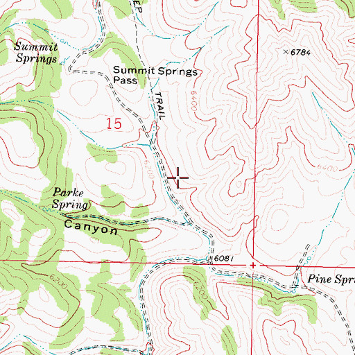 Topographic Map of Parke Canyon, ID