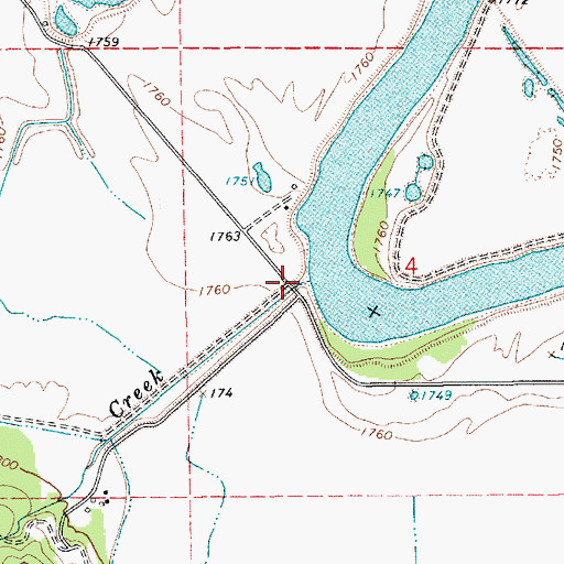 Topographic Map of Parker Creek, ID