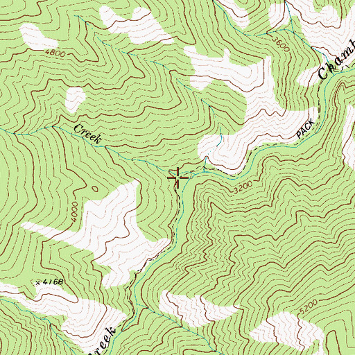 Topographic Map of Parks Creek, ID