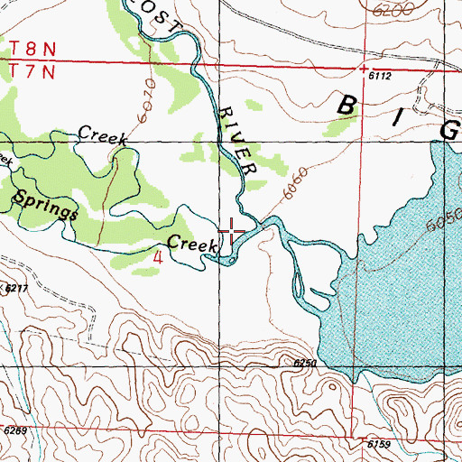 Topographic Map of Parsons Creek, ID