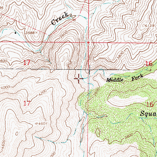 Topographic Map of South Fork Canyon, AZ