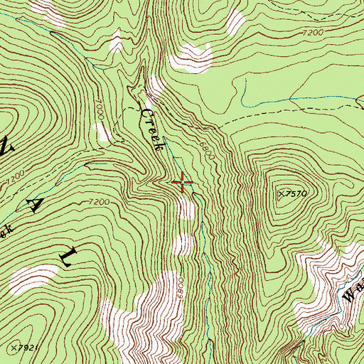 Topographic Map of Pass Creek, ID