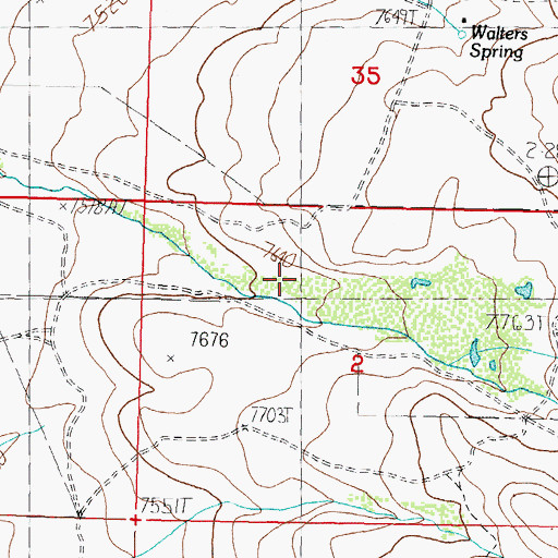 Topographic Map of Pass Creek, ID