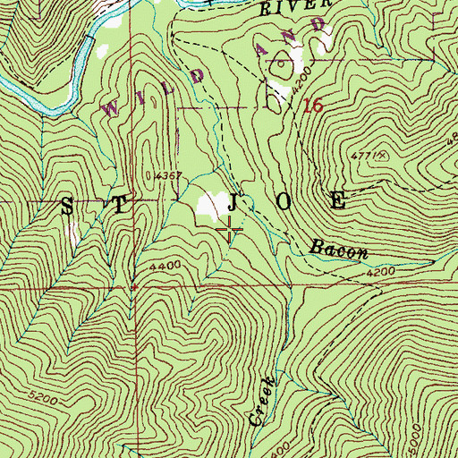 Topographic Map of Pass Creek, ID
