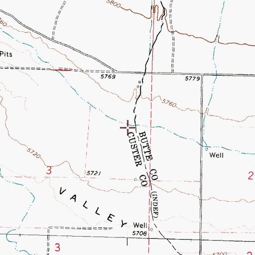 Topographic Map of Pass Creek, ID
