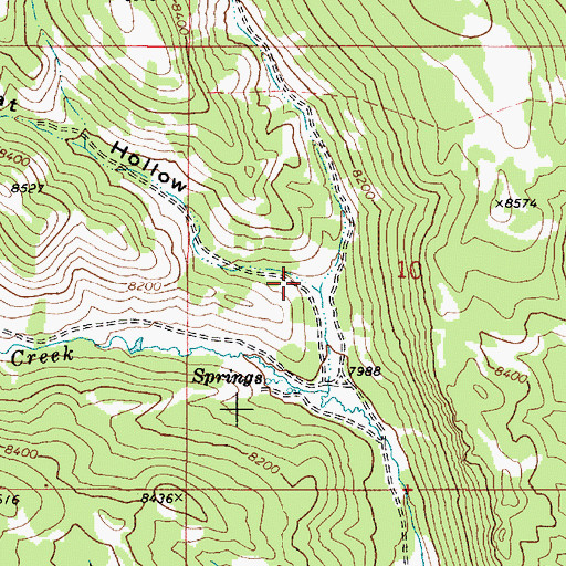 Topographic Map of Pat Hollow, ID