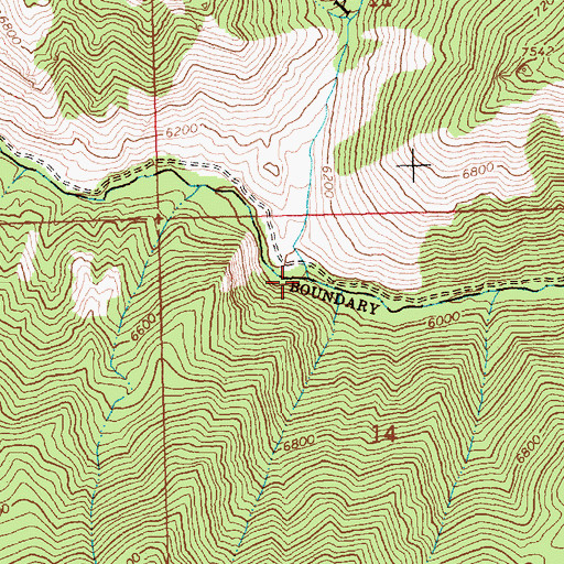 Topographic Map of Pat Hughes Creek, ID