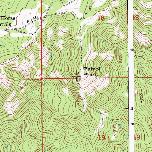 Topographic Map of Patrol Point, ID