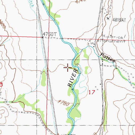Topographic Map of Pattee Creek, ID