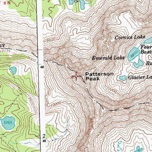 Topographic Map of Patterson Peak, ID