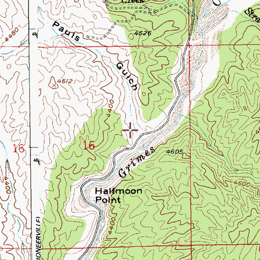 Topographic Map of Pauls Gulch, ID