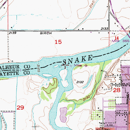 Topographic Map of Payette River, ID