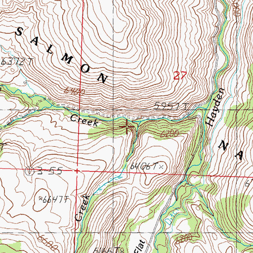 Topographic Map of Payne Creek, ID