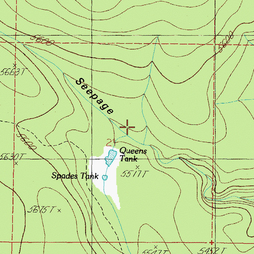 Topographic Map of Spades Tank, AZ