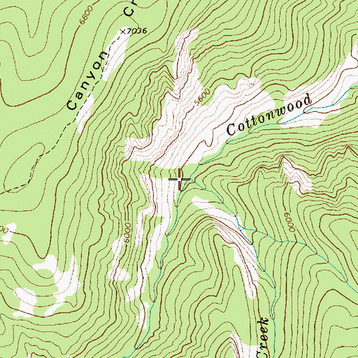 Topographic Map of Peak Creek, ID