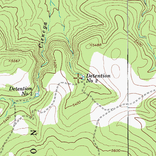 Topographic Map of Detention Number Two, AZ